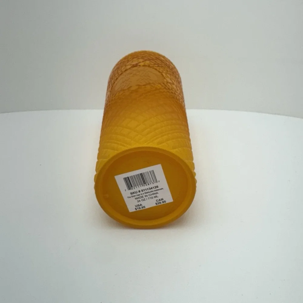 Starbucks Mango Venti Tumbler Orange Yellow Ombre Jeweled 24oz Summer 2022 New